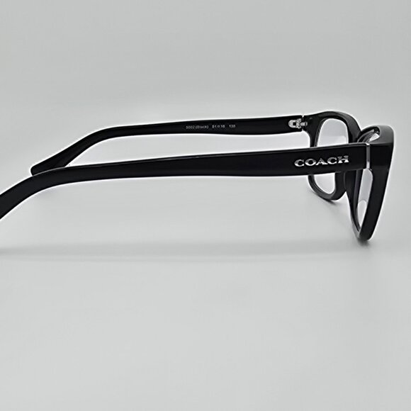 Coach HC6089 5002 Gloss Black Silver Full Rim Eyeglasses Frame 51-16-135 - Picture 5 of 13